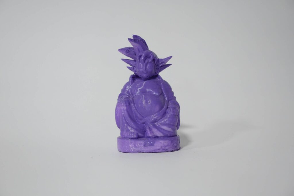 Purple Goku Buddah – limited edition 3D sculpture by Lazarus, Madrid