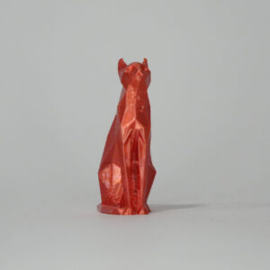 Cubist Metallic Cat – limited edition 3D sculpture by Lazarus, Madrid