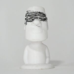 Moai Hostage – limited edition 3D sculpture by Lazarus, Madrid