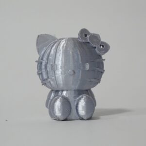 Silver Kitty – limited edition 3D sculpture by Lazarus, Madrid