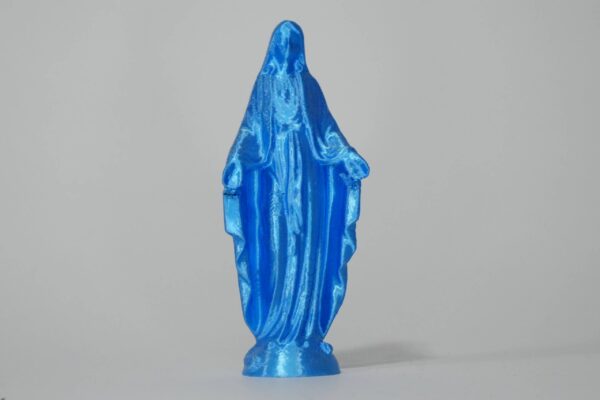 Metal Blue Faceless Virgin – limited edition 3D sculpture by Lazarus, Madrid
