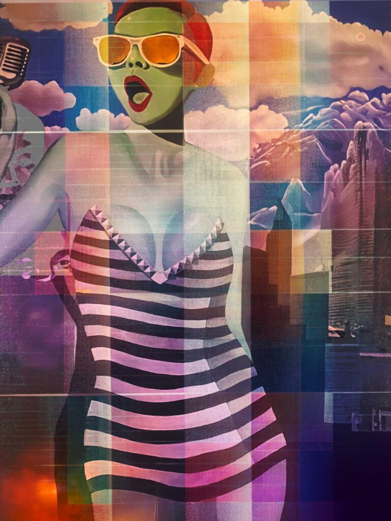 Retro Rebel 50s Girl – limited edition art print by Lazarus, Madrid