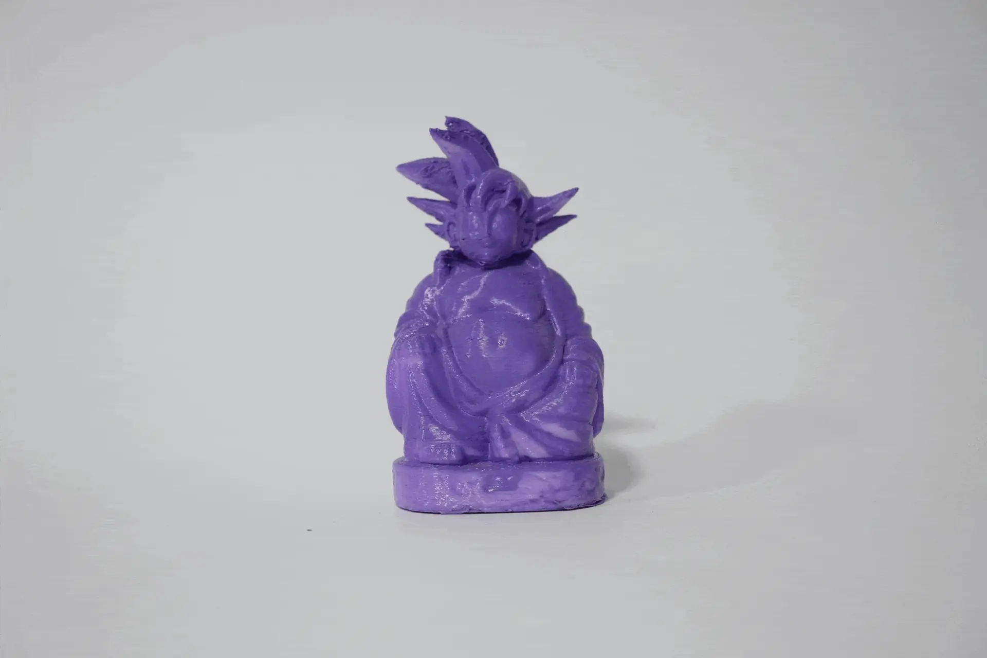 Purple Goku Buddah – limited edition 3D sculpture by Lazarus, Madrid – detail view