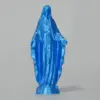 Metal Blue Faceless Virgin – limited edition 3D sculpture by Lazarus, Madrid – detail view