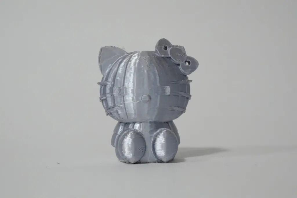 Silver Kitty – limited edition 3D sculpture by Lazarus, Madrid